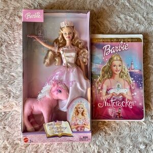 #10609 RARE NRFB Mattel Barbie in the Nutcracker Doll & VHS Video Set